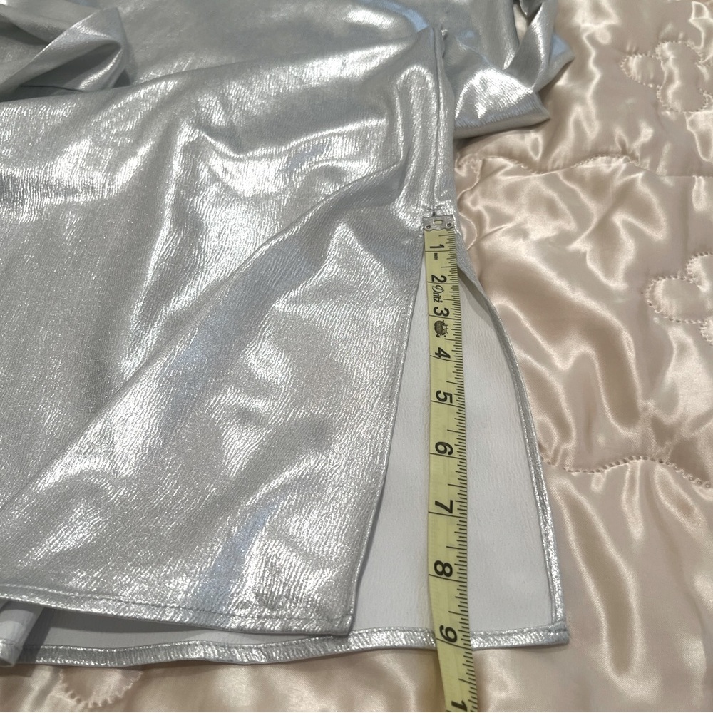 Zara Silver Slip Dress - Picture 8 of 12